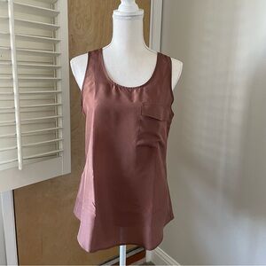 Everlane mauve silk tank